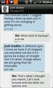 Necessary conversation.